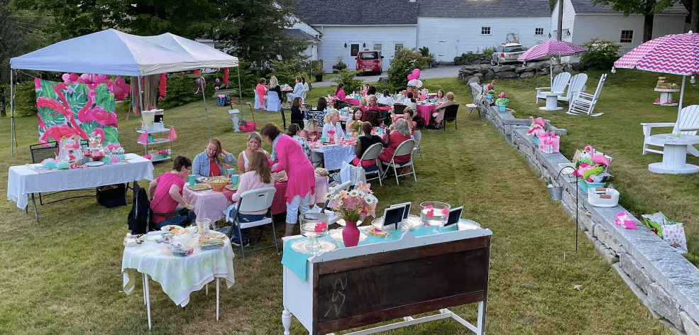 Delta Omega Delta Flamingle party.