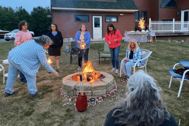 Delta Omega Delta s'mores meet up.